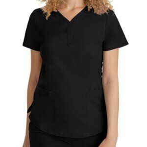 Healing Hands Women's Y-Neck Scrub Top with 2 Pockets